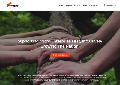 Yibambeni Nonke Group - Website Design animal business clean growth minimalistic simple ui website design
