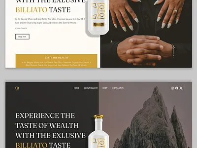 A Or B Luxury Design design drink luxury product design ui ux website woman