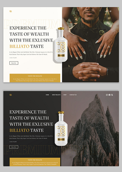 A Or B Luxury Design design drink luxury product design ui ux website woman