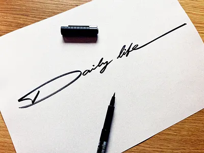 Daily life authentic branding calligraphy custom dailylife flow identity lettering logo meditation monoline premium process relax script signature sketch type unique zen