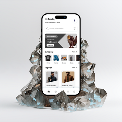 Clothing Store iOS App app clothing concept design minimal product ui ux