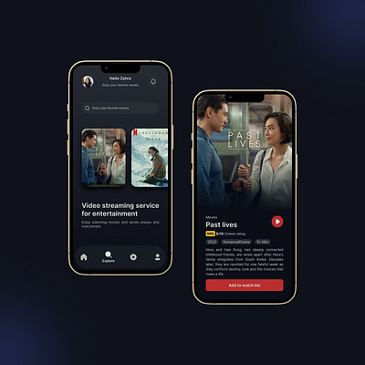 Movie Streaming App Concept app design ui