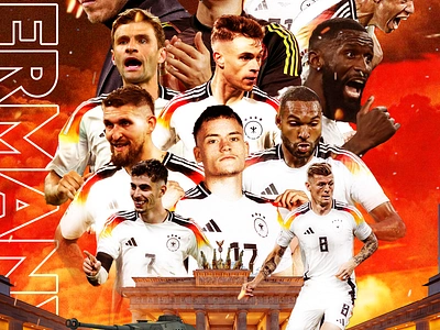 Germany National Team 2024 | EURO 2024 Germany andrich design euro2024 football germany graphic design gundogan jamalmusiala kimmich muelller nationalteam nueur panzer photoshop poster rudiger soccer tonikroos wirtz