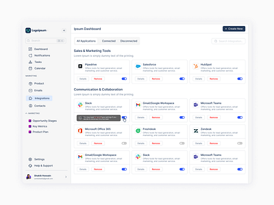 CRM Dashboard adobe xd beautiful design branding crm dashboard figma graphic design illustration landing page product product design sass ui design uiux ux design uxui website