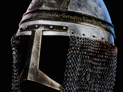 #188 Bascinet / Helmet of The Russian Knight / 13th Сentury 3d armor black blender helmet knight medieval moscow russian substance warrior