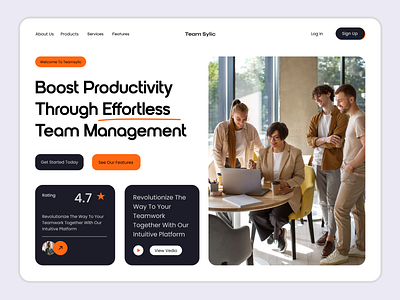 Teamsylic- Workflow optimization website business intelligence design goal tracking habit tracking productivity project management app project planning and scheduling task management task management app team management team management website team messaging time management tools time tracking to do list management ui webiste website design workflow workflow automation