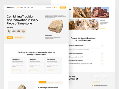 Product UI Kit Landing Page bussines company profile landing page landing page design limestone product profile rock stone store uidesign uiux webapp website website design