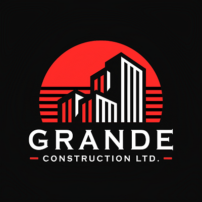 Logo for a construction company graphic design logo