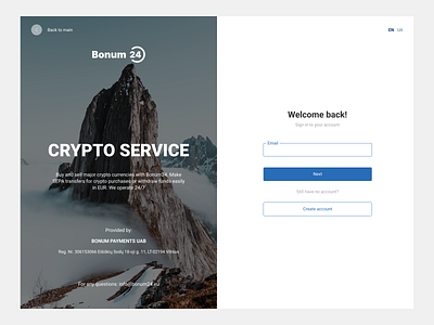 Client Auth & Registration adminpanel auth cabinet crypto login registration ui