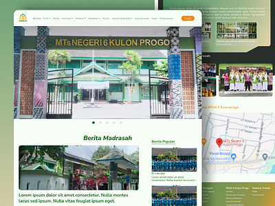MTs N 6 Kulon Progo - School Web Page app design landing page school web simple ui web design web page