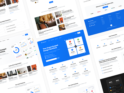 Landing Pages - Lookscout Design System clean design landing page layout lookscout saas ui user interface ux webpage website