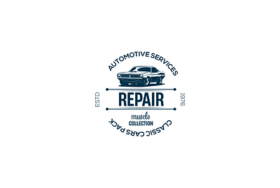 🚗🔧 Excited to unveil my latest project: a logo design branding car classic creative design graphic design logo new old professional repair retro unqiue vector vintage