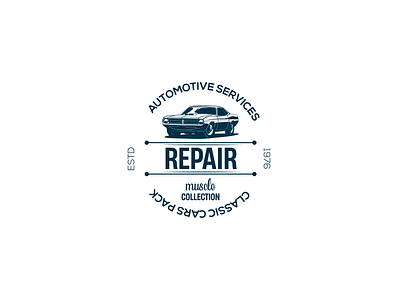 🚗🔧 Excited to unveil my latest project: a logo design branding car classic creative design graphic design logo new old professional repair retro unqiue vector vintage