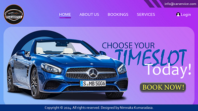 Online Car Service Booking 3d animation graphic design logo motion graphics ui web