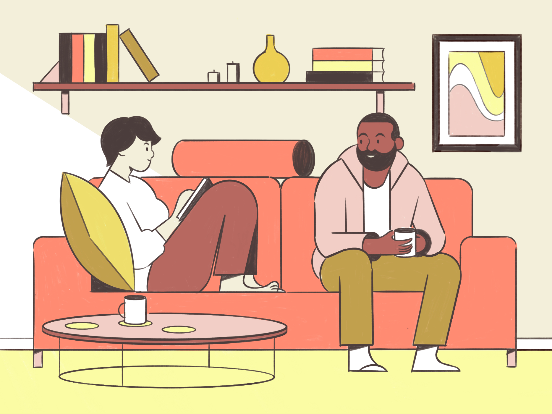 Co-Living Essay - Illustration for Monocle co living editorial illustration monocle