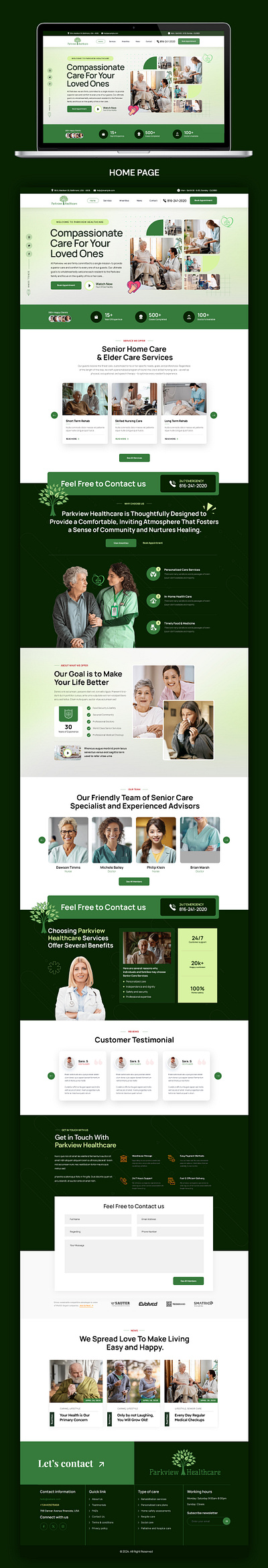 Nursing Home 3d animation branding graphic design logo motion graphics ui