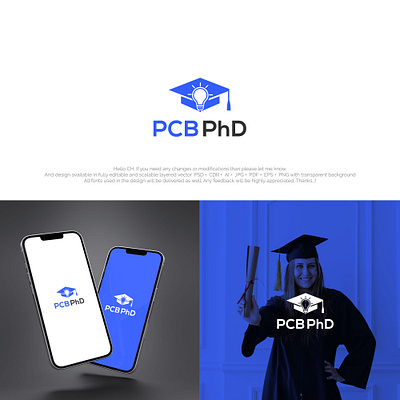 PCB PhD Logo branding graphic design logo pcb phd logo