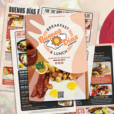 Menu design - Buenos Dias 2024 breakfast food graphic design menu menu design mixed media photography