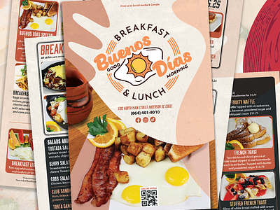 Menu design - Buenos Dias 2024 breakfast food graphic design menu menu design mixed media photography