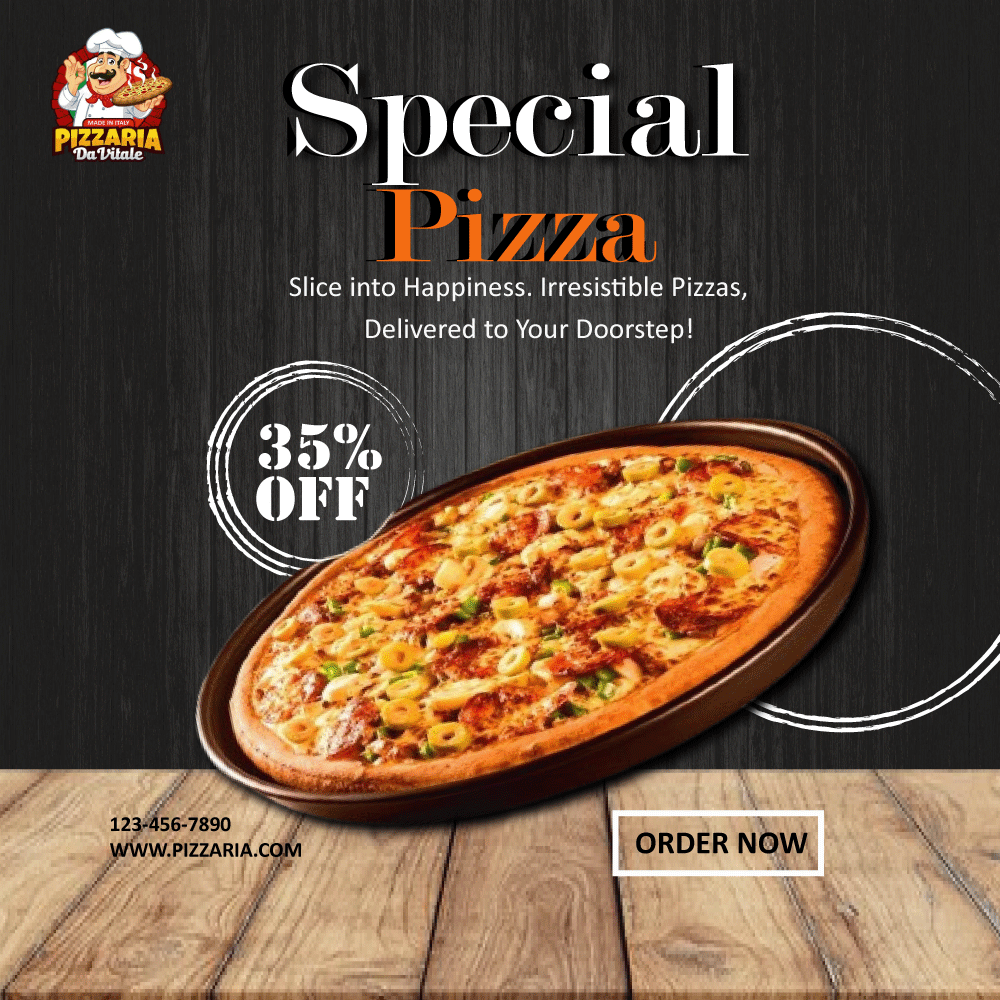 pizza poster design by Muhammad Hasnain