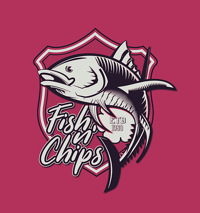 Fish an Chips graphic design