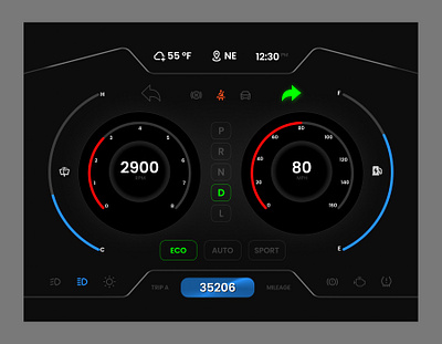 Automotive Interface automotive interface dailyui design figma ui ui design ui ux design