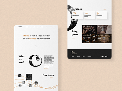Music Orchestra Website Design (Cadenza) design minimalist website design music music website ui ui design web design website design