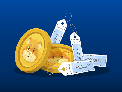 Hamster Kombat adobe illustrator campaign coin crypto illsutration cryptocurrency graphic design hamster crypto hamster illustration hamster kombat token vector illustration