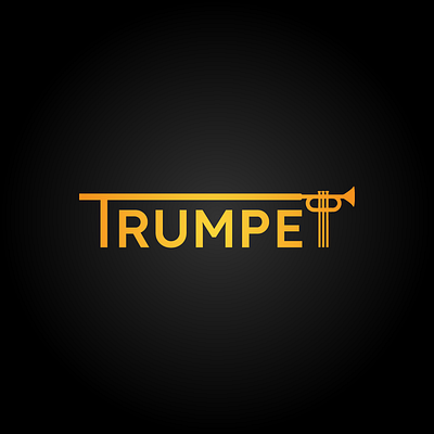 "TRUMPET" Logo Design 🎺 branding design graphic design logo logo design typography vector