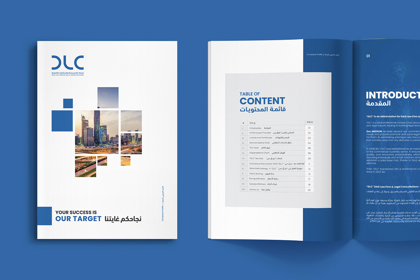 Legal Services Portfolio Book - DLC annualreport arabic graphic design indesign portfolio print services