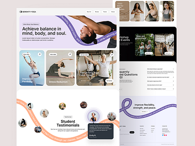 🧘‍♀️ Landing Page for Yoga Platform Website branding design illustration mobile app saas ui ux