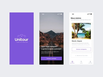 Unitour App: Roteiro de viagens sem complicação app design ui ux ux unicornio