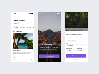 Unitour App: Roteiro de viagens sem complicação app design ui ux ux unicornio