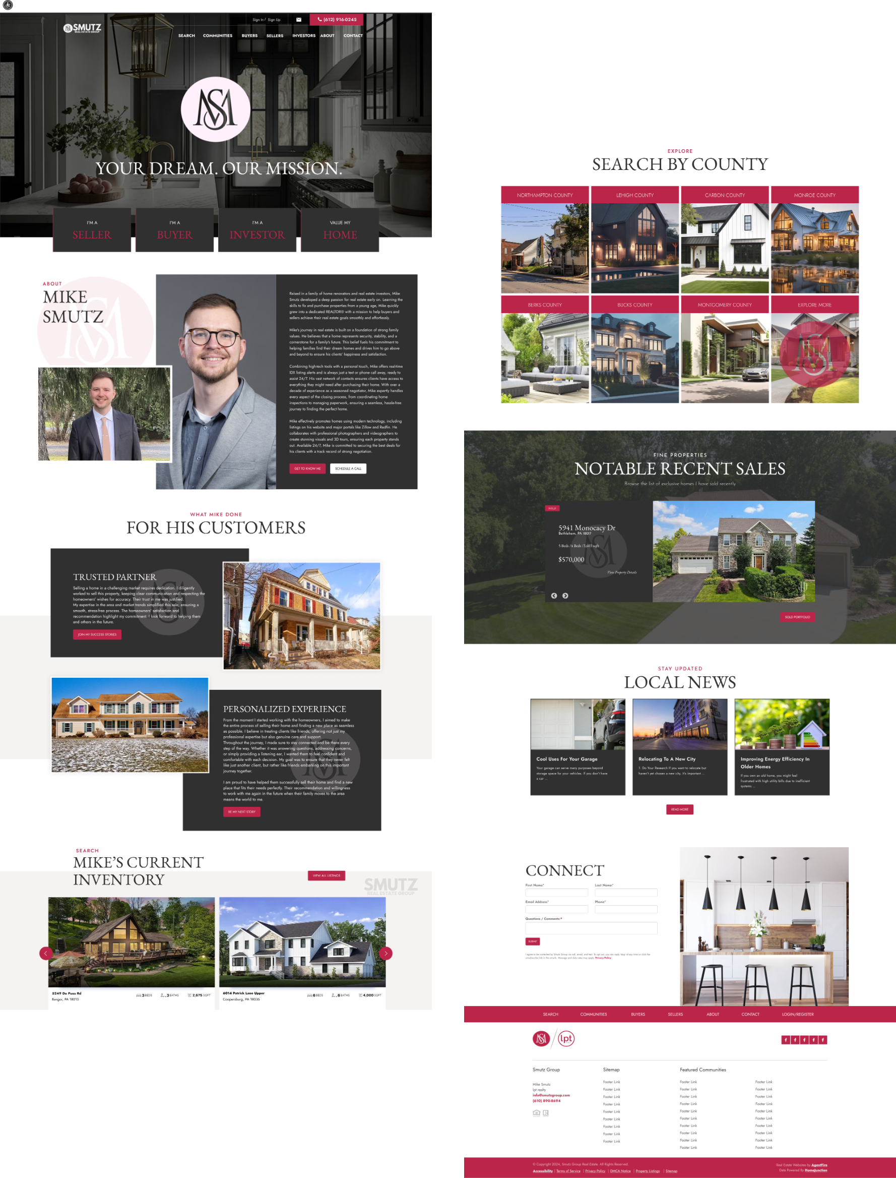 Real Estate Homepage Website Design figma ui web design webflow