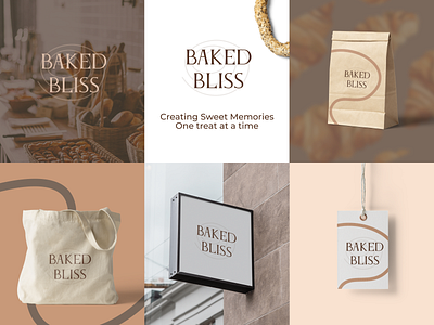 Bakery Baked Bliss ad bakery branding commercial cosy design figma graphic design logo mockup web design