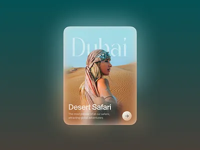 Progressive Blur Exploration - Travel UI Card arabic blur card card design card ui dubai progressive blur