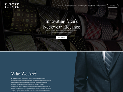 Modern Neckwear Redesign creativeagency designinspiration digitaltransformation ecommerce fashion fashionaccessories mensfashion responsivedesign uiux webdesign webflow websiteredesign