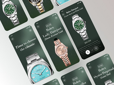 LuxTime: Premium Watch Store App Design animation application design mobile app ui