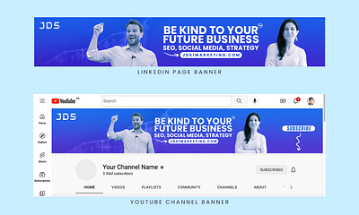 Digital Marketer LinkedIn and Youtube Channel Banner (Top-Notch) company page banner digital marketer banner linkedin banner marketing banner personal page banner web banner youtube banner