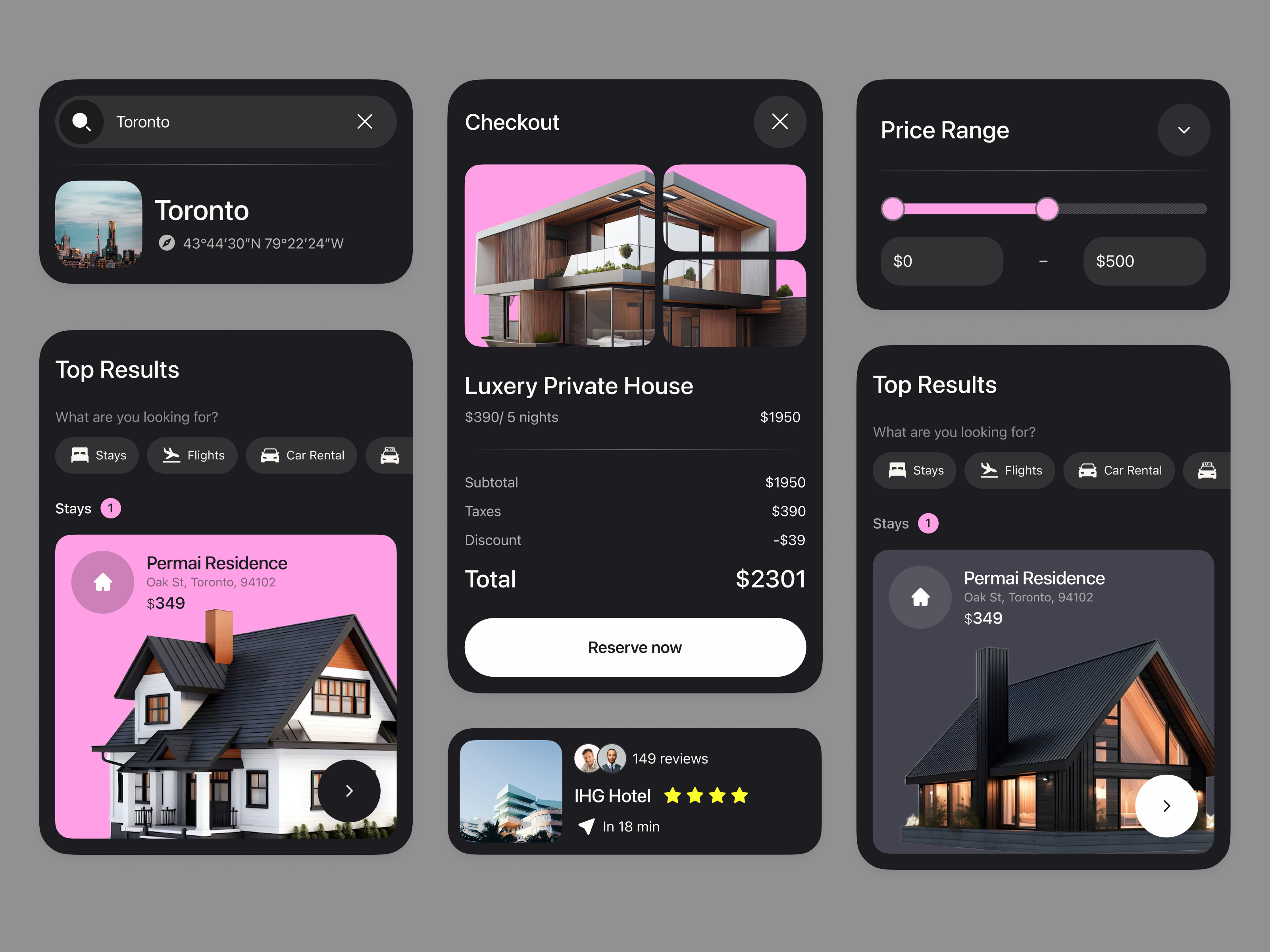 Real Estate - Widgets Booking UI app branding components design design system library mobile product ui ux web widgets
