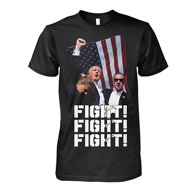 Fight Fight Fight Trump Shirt design illustration