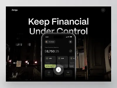 FinTech App UI/UX Design - Finance 3d animation graphic design motion graphics ui