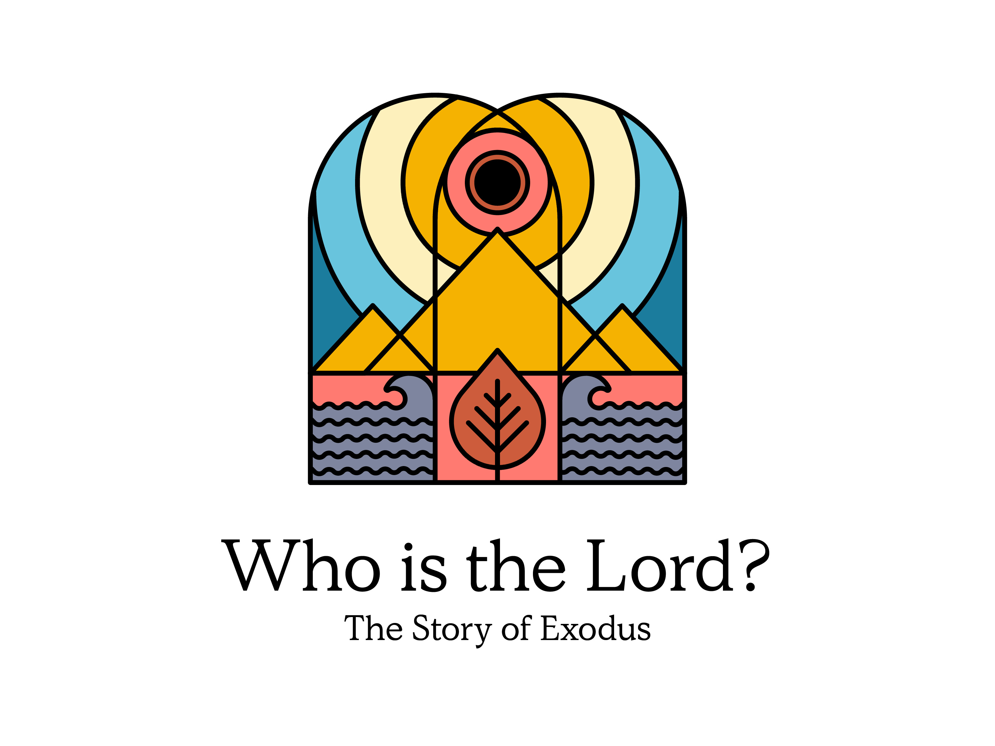 Exodus Sermon Series Art design digital exodus graphic design illustration minimal mono monoline mosaic sermon simple vector