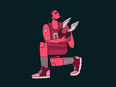 The Athlete athlete basketball illustration sports spot illustration