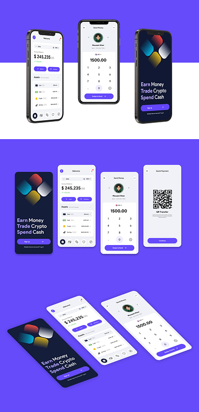 SecuPay - Secure Tranding | Crypto | Payment Application UI branding graphic design ui