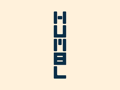 HUMBL // Wordmark Exploration blue brand branding can can design cream design energy energy drink logo logo design logotype vertical wordmark