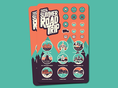 Road Trip Sticker Pack badge icons illustration park stickers vinyl