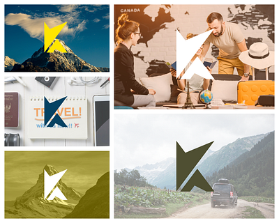 Nameless adventure icon k icon k lettermark k logo ka letter logo monogram mountain travel trip