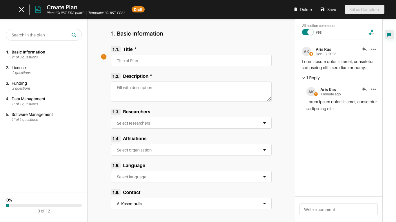 Sidebar comments system. app comments dashboard design sidebar ui ux