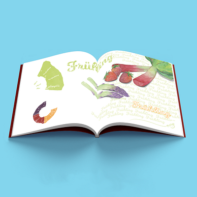 Spring Vegetables design graphic design illustration layout typography watercolor
